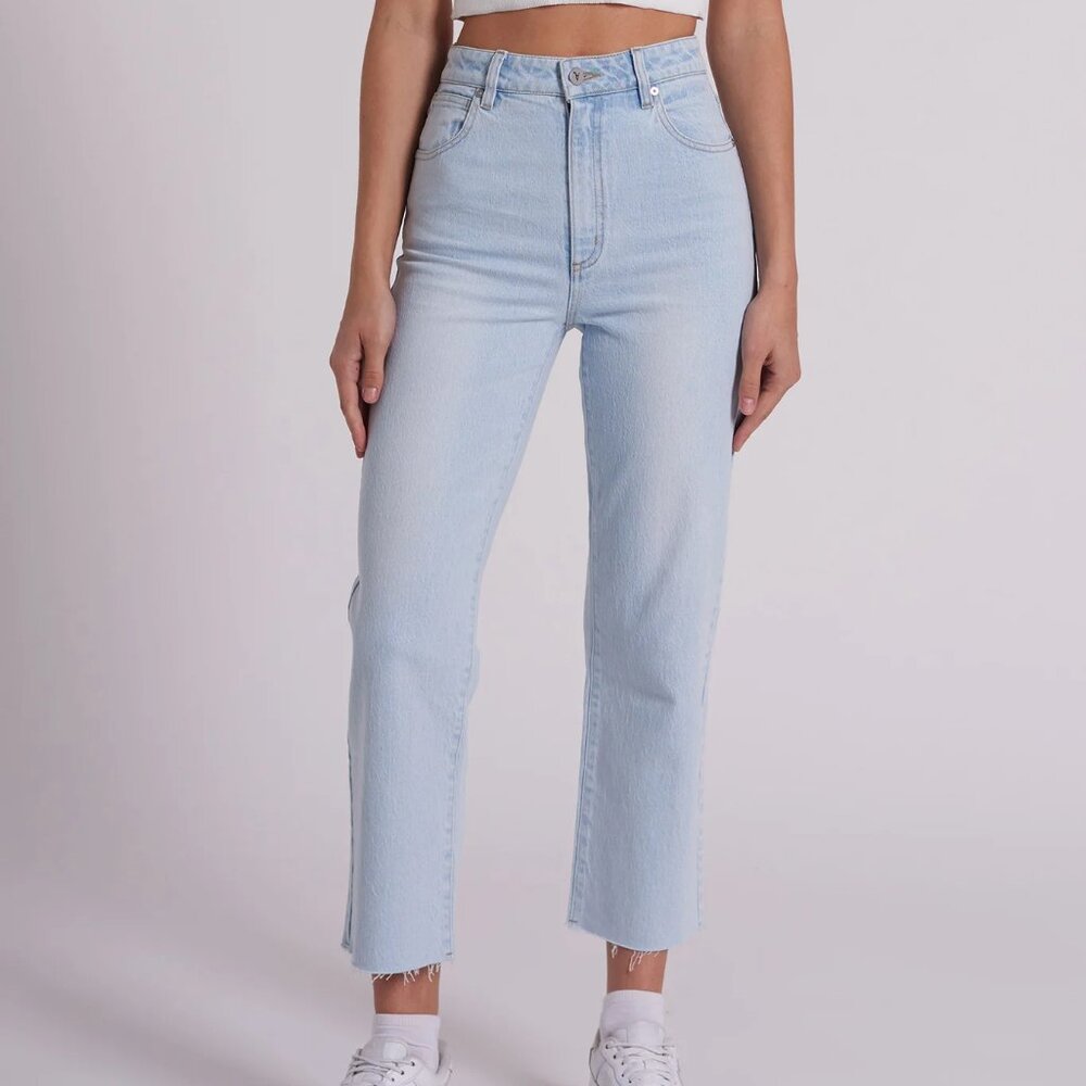 NEW ABRAND Venice Straight Leg Jeans in Bleached Blue for women 725 2m1